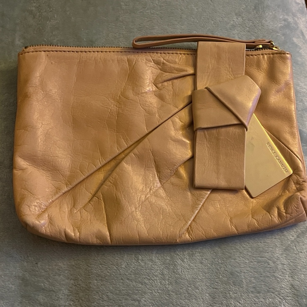 Vince Camuto Blush Tan Clutch